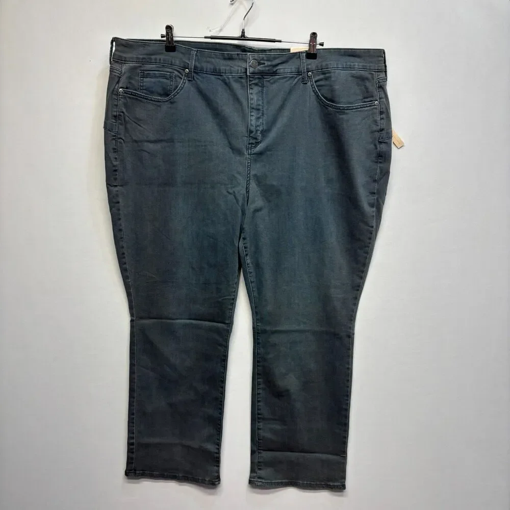 NWT NYDJ Marilyn Straight Jeans Size 26WP 26W Petite Lift Tuck Denim D105 -19